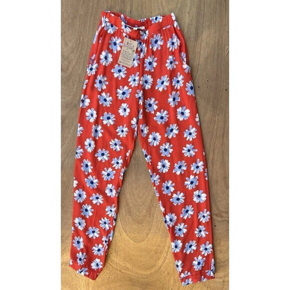 Love &Sunflowerr Other - Love & Sunflower Girls Summer Floral Print Casual Pants Orange Size L